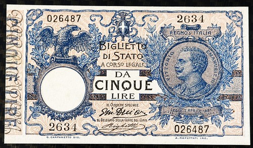 Lire biglietto stato - 5, di