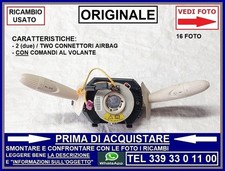 DEVIO LUCI FRECCE SPIRALE GIRANTE AIRBAG 2 connettori + comandi FIAT 500 mod 312