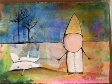 Reza Kassai nel 2007 dipinto a mano su tela firmato dall'artista