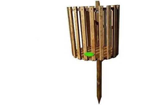 Cestino legno rifiuti - cestino,