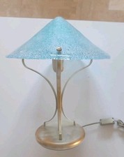 Lampada Tavolo Comodino Vetro di Murano Verde Ferro Battuto 47Cm Abatjour Sylcom
