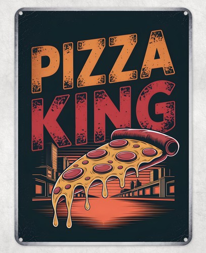 Pizza king divertente - pizza, poster