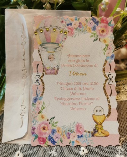 Invito prima comunione bimba - invito,