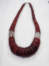 Collana  Con Perle In Legno