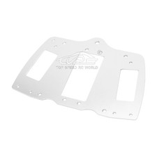 TSRC Piastra di Fissaggio in Metallo Argento per Servo Sterzo per FG 1/5 Buggy Truck RC
