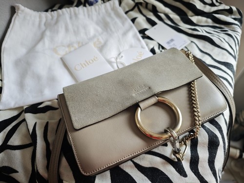Borsa chloé faye motty - chloé, grey