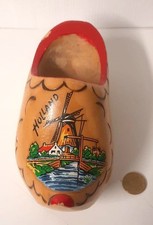 Zoccolo Olandese in legno; Decorazione Vintage olandese