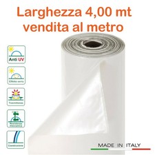 Telo telone serra trasparente polietilene additivato Largh 4 MT VENDITA AL METRO