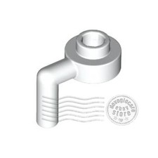 1x LEGO 3661 Piastra rotonda con barra verso il basso 1x1 Bianco | 6508268