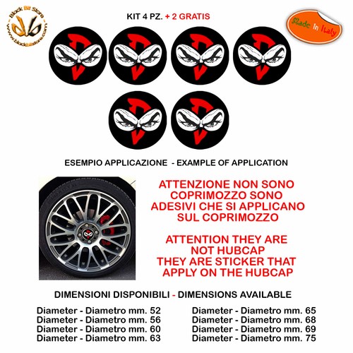 Adesivi coprimozzo diabolik
