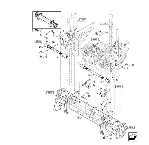 Trave sostegno motore - motore, cnh
