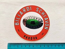 BILIARDI SCHIAVON PADOVA ADESIVO ANNI 80 OLD STICKER VINTAGE ORIGINAL