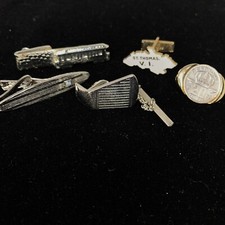 4 fermacravatte vintage treno