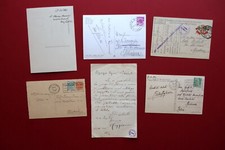 6 Autografi di Pittori Artisti Modenesi 5 Cartoline 1 Lettera Periodo 1906-1963