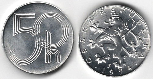 Repubblica ceca haléřů - repubblica, 50