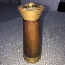 VECCHIO MACINA PEPE/SALE IN LEGNO CON INSERTI IN OTTONE-MADE IN ITALY-VINTAGE