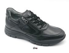 Scarpe uomo Nero Giardini I102153U 100 sneakers sportive casual pelle Nero nuovo