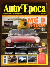 AUTO D'EPOCA Novembre 2009 - MG B Spider - Pebble Beach 2009 - Alfa Romeo 177 F1
