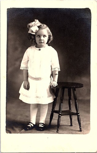 1914 rppc little girl grande - little, w/grande