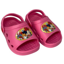 CIABATTE MINNIE DISNEY SABOT PER BAMBINI PANTOFOLE IN EVA MARE PISCINA CASA ROSA