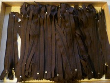 100 PZ ZIP CERNIERA ZIP LAMPO COLOR MARRONE 18 CM NYLON 3 ABITO GONNA PANTALONE