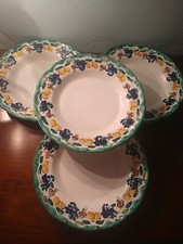 Vtg Set Of 4 Italian Pottery
