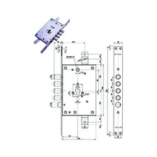 Serratura triplice infilare