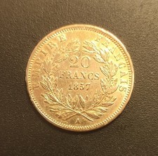 20 Franchi Napoleone III 1857 Oro – SPL++