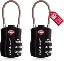 Lucchetto cavo approvato TSA a 3 quadranti - Valigia da viaggio borsa valigia serratura combinata
