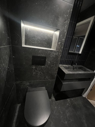 Lavabo sospeso parete - parete, in