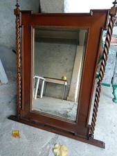 Specchiera in Legno  Lavorato vintage - ANNI 50 Specchio Molato !!!!!