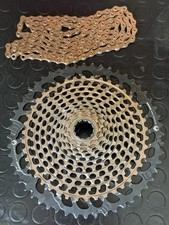 SRAM XX1 Eagle X-Dome XG-1299 12 Velocità Cassetta - Bronzo + Catena Xx1 Oro