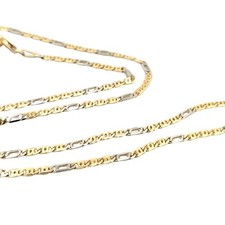 Catena Uomo Doppia Maglia Oro Bicolore 18kt - Oro Rigenerato