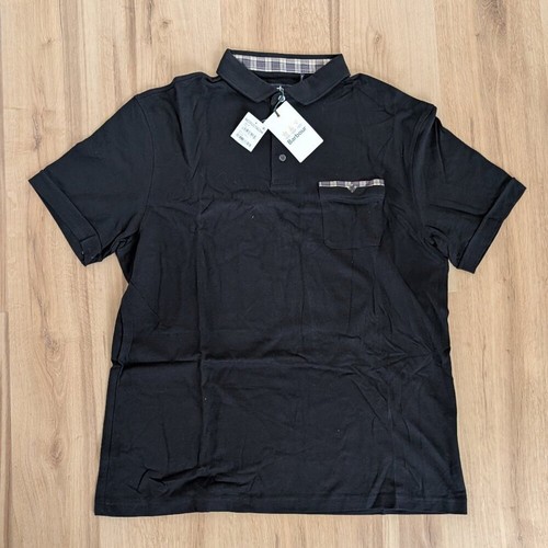 Polo barbour nera uomo xxl - barbour,