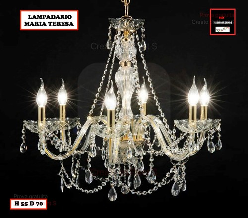 Lampadario cristallo luci - cristallo, 5