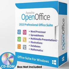 Open Office 2023 | Suite software Word Processor, Slide Show, Fogli di calcolo | CD