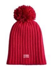 Norway Cappello donna in maglia con pompon - rosso