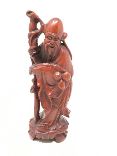 Scultura monaco legno cinese - scultura,