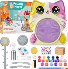 Set di Ceramica per Bambini Mini tornio Elettrico con Argilla Colori Strumenti e