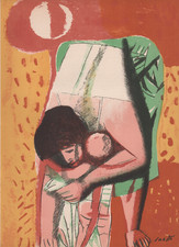 Bruno Saetti - Mother in the Countryside - Signed Lithograph