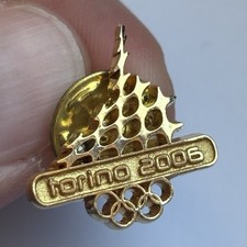 Spilla Olimpiadi Torino 2006 - Logo Mignon Dorato