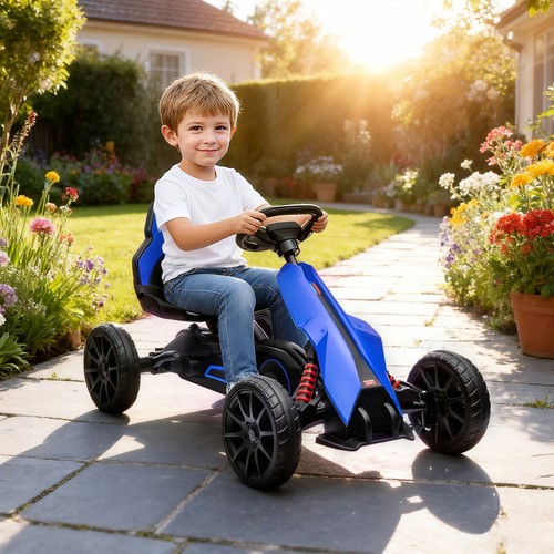 Kids pedal kart - kids, go