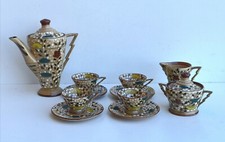 Ceramica antica Pisa Manifattura l'Aquila antico servizio caffè Art-Deco 