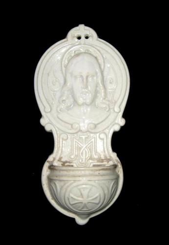 Ancien bénitier porcelaine - bénitier, en