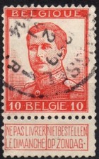 BELGIO 1913 - Usato 10 c