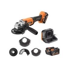 Smerigliatrice mola angolare 115mm +  125 mm a batteria 18V brushless 4.0 ah AEG