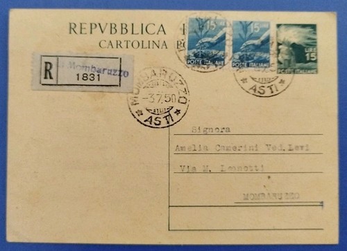 1950 intero postale