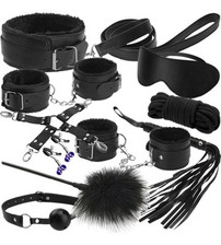 Kit Costrittivo Bondage Giochi Erotici BDSM Collare Manette Frusta Sexy