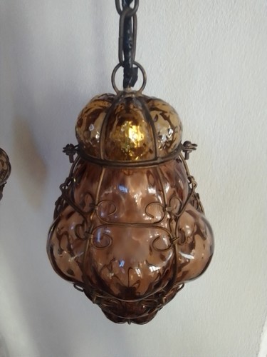 Coppia lampadari vetro - coppia,