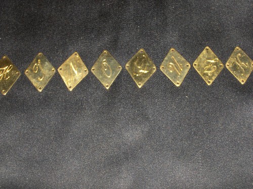 Lettere cifre metallo vintage - lettere,